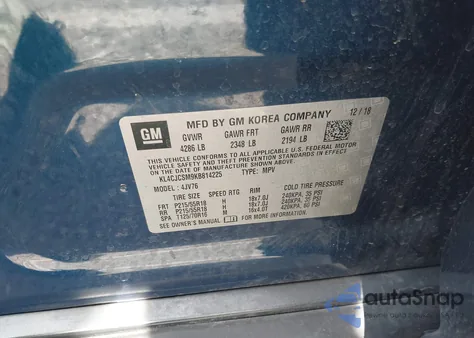 2019 Buick Encore Fwd Essence z USA, uszkodzony, nr VIN KL4CJCSM9KB814225